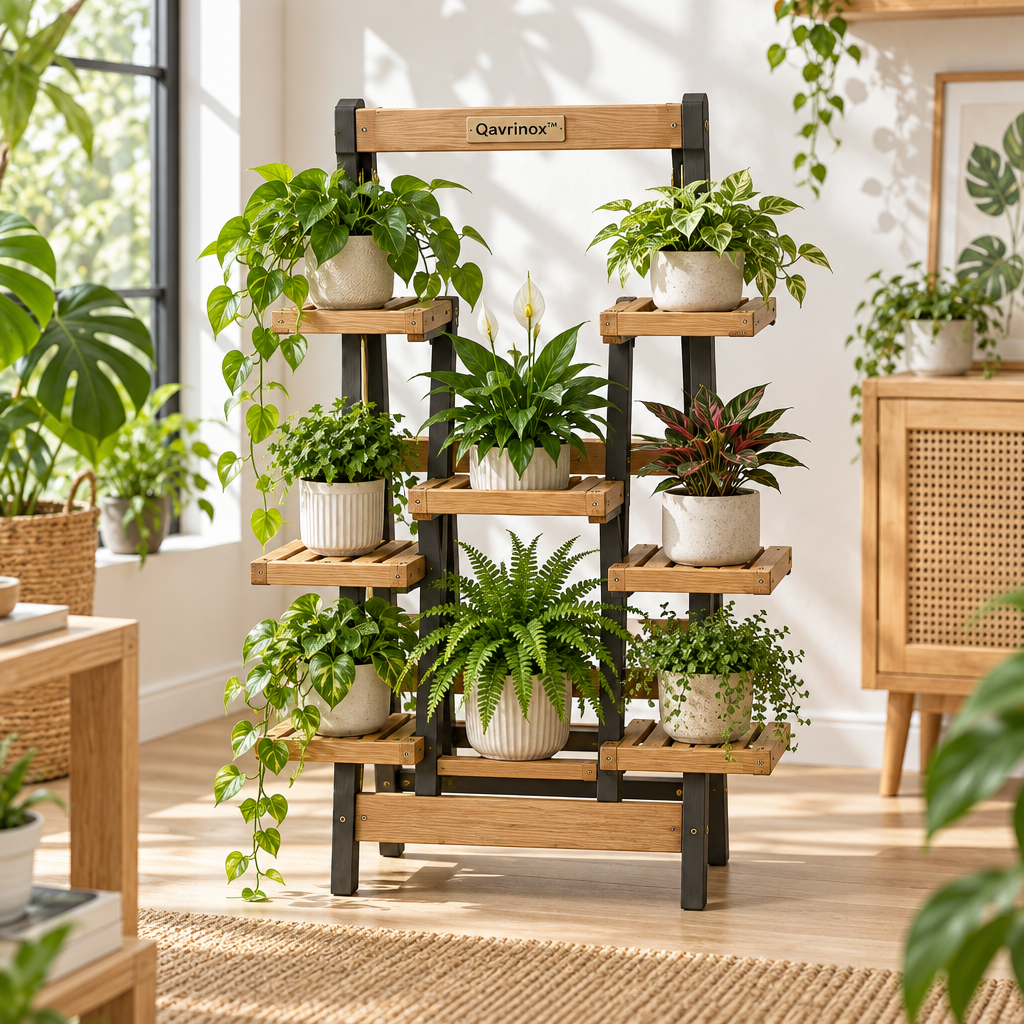Foldable Wooden Plant Shelf main image 2