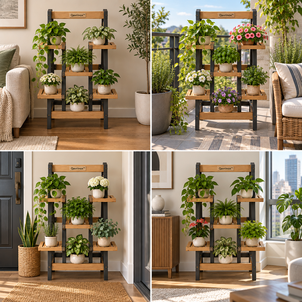 Foldable Wooden Plant Shelf main image 5