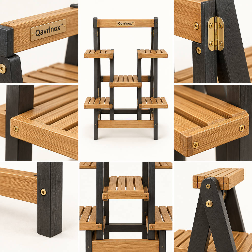Foldable Wooden Plant Shelf main image 6